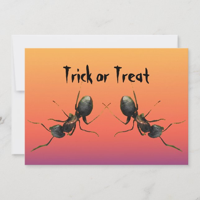 Invitación a Halloween Ants (Anverso)