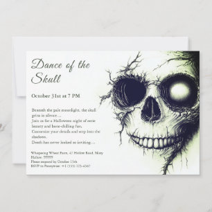 Invitación a Halloween con cráneo - Fiesta oscuro