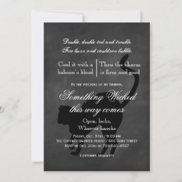 Invitación a Halloween con gato malvado