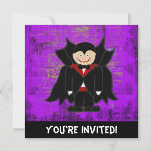 Invitación a Halloween con vampiros