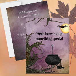 Invitación a Halloween de bruja