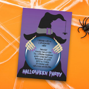 Invitación a Halloween de Crystal Ball
