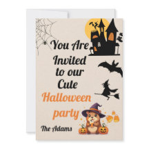 Invitación a Halloween de Cute Capybara