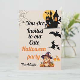 Invitación a Halloween de Cute Capybara