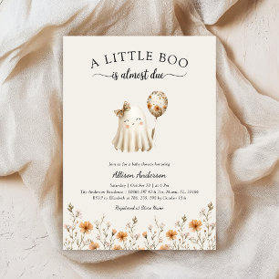 Invitación a Halloween de Cute Ghost Baby Shower
