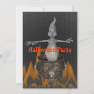 Invitación a Halloween de Flames fantasma