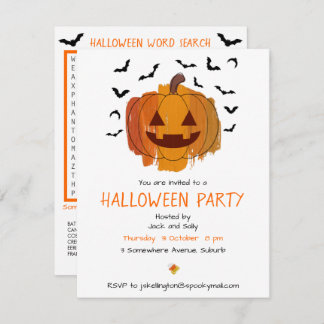 Invitación a Halloween de Jack O Lantern