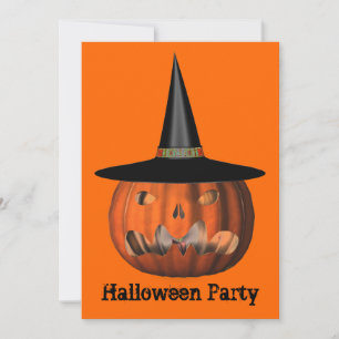 Invitación a Halloween de Jack O Lantern Gorra de