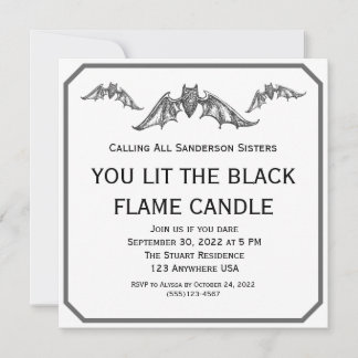 Invitación a Halloween de la hermana de Sanderson