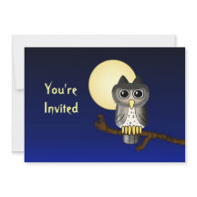 Invitación a Halloween de Personalizado de Lechuza