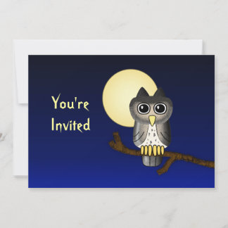 Invitación a Halloween de Personalizado de Lechuza