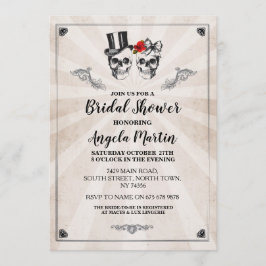 Invitación a Halloween de Rosa Fiesta de ducha de 