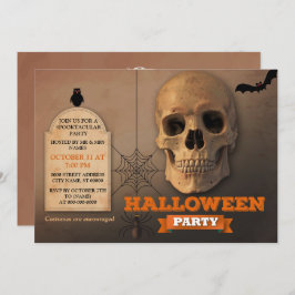 Invitación a Halloween de Skeleton Spider