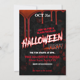 Invitación a Halloween de Slasher