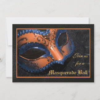 Invitación a Halloween del baile de máscaras Naran