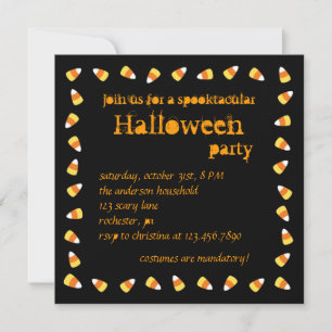 Invitación a Halloween en el Candy Corn