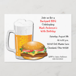 Invitación a hamburguesa de Cerveza N Queso