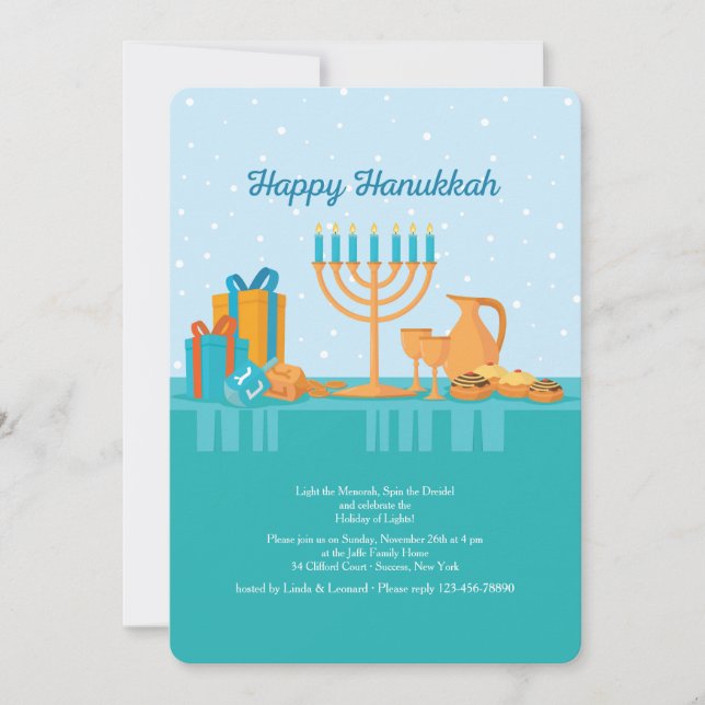 Invitación a Hanukkah (Anverso)