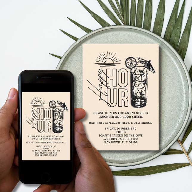 Invitación a Happy Hour al Atardecer (Subido por el creador)