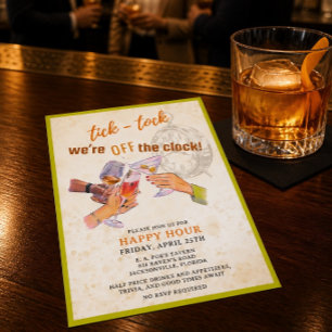 Invitación a Happy Hour Tick-Tock Feliz