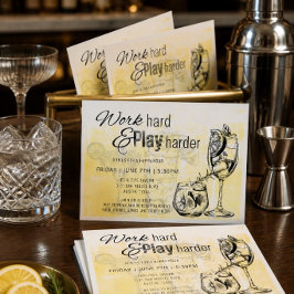 Invitación a Happy Hour: Trabaja Duro, Diviértete 