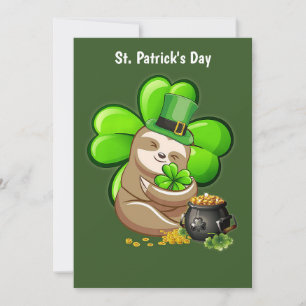 Invitación a Happy St. Patrick's Day Sloth