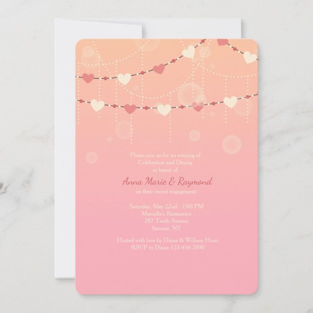 Invitación a Heart Garland (Anverso)
