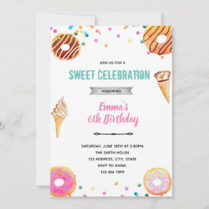 invitación a helado de donut