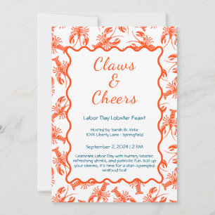 Invitación a hervir a langosta en el Día del Traba