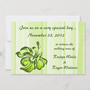 Invitación a hibiscus acucolor agua