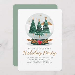 Invitación a hoja de verdor Fiesta Holiday SnowGlo