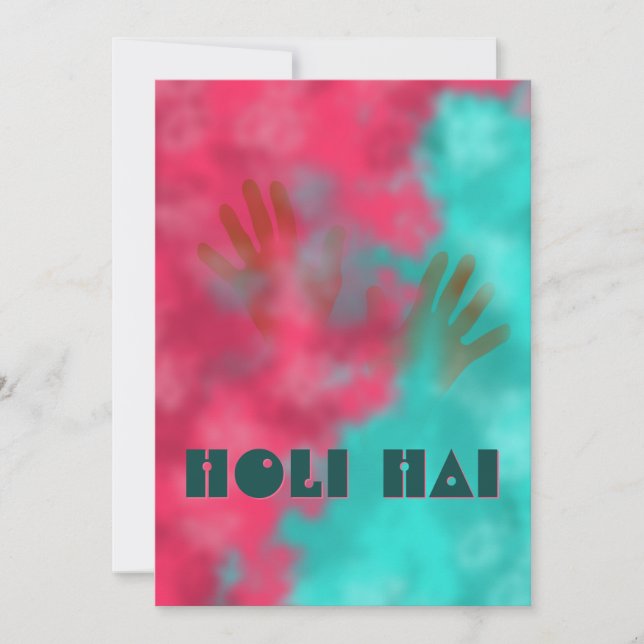 Invitación a Holi Powder and Hands (Anverso)