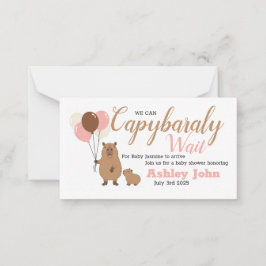 Invitación a honrar a Capybara Baby Shower | Tarje