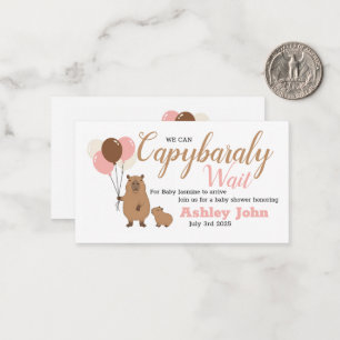 Invitación a honrar a Capybara Baby Shower   Tarje