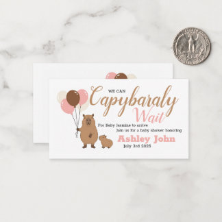 Invitación a honrar a Capybara Baby Shower | Tarje