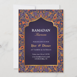 invitación a Iftar de violeta ramadan