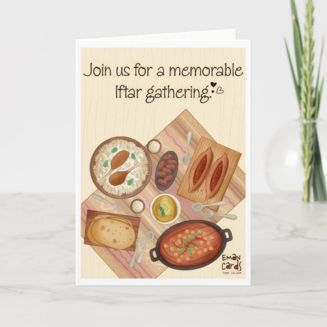 Invitación a Iftar - Mesa de Cena (Anverso)