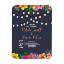Invitación a imán Boda tropical