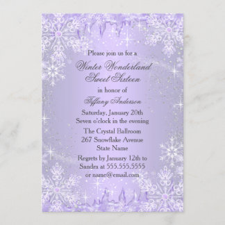 Invitación a invierno Morple Snowflake Winter Wond