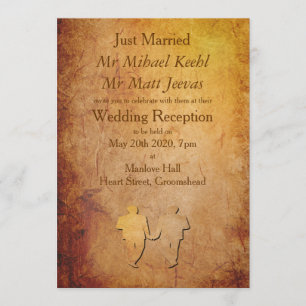 Invitación a Invitación de Boda gay de papel pinta
