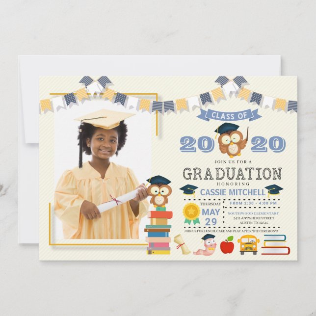 Invitación a Invitación de fotografía para niños b (Anverso)