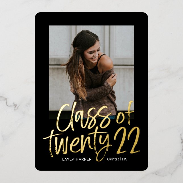 Invitación a Invitación de graduación de Relieve m (Anverso)