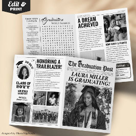 Invitación a Invitación de periódico de graduación