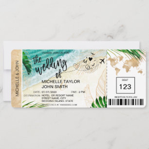 Invitación a Isla Tropical del Mapa Mundial de Pas