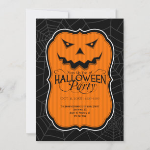 Invitación a Jackolantern de la fiesta de Hallowee
