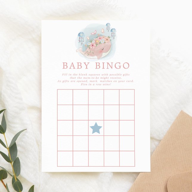 Invitación a juego de bingo de Baby Shower Chica d (Subido por el creador)