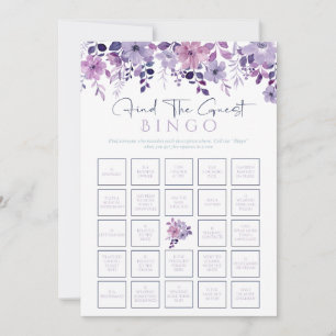 Invitación a juego de bingo Floral Bridal Shower B