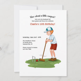 Invitación a jugador de croquet