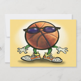 Invitación a jugar al baloncesto con sombras