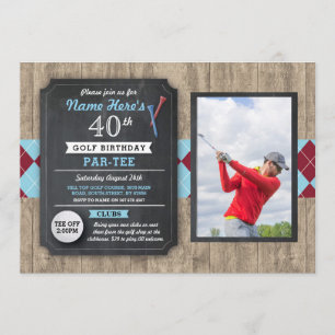 Invitación a jugar golf con fotografía al Fiesta d